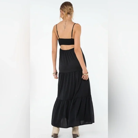 Princess Polly Black Spaghetti Strap Maxi Dress - Picture 2 of 6